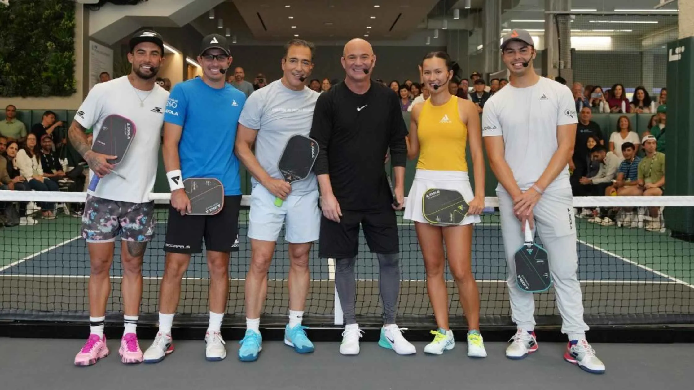 Group of players at Pickleball Charity Events supporting community fundraising on an indoor court